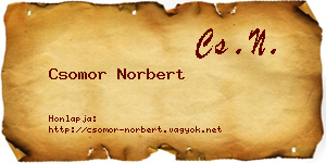 Csomor Norbert névjegykártya